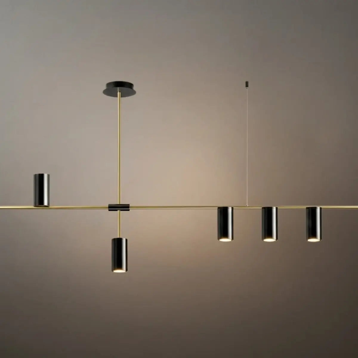 Contemporary Ceiling Light — Metal & Acrylic with Gold or Black